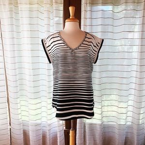 Black and white blouse